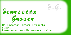 henrietta gmoser business card